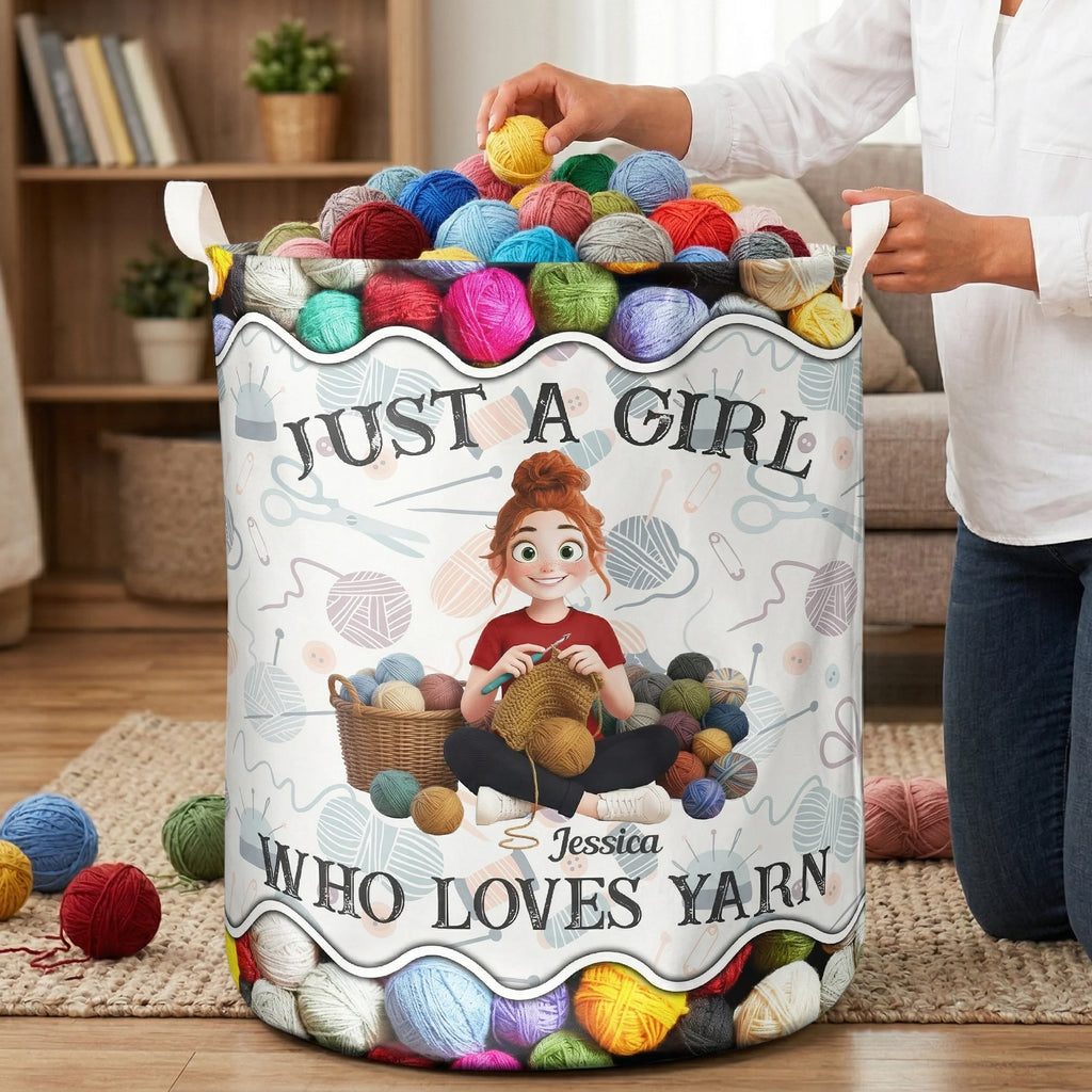 It's Not Hoarding If It's Yarn, Yarn Basket - Personalized Basket