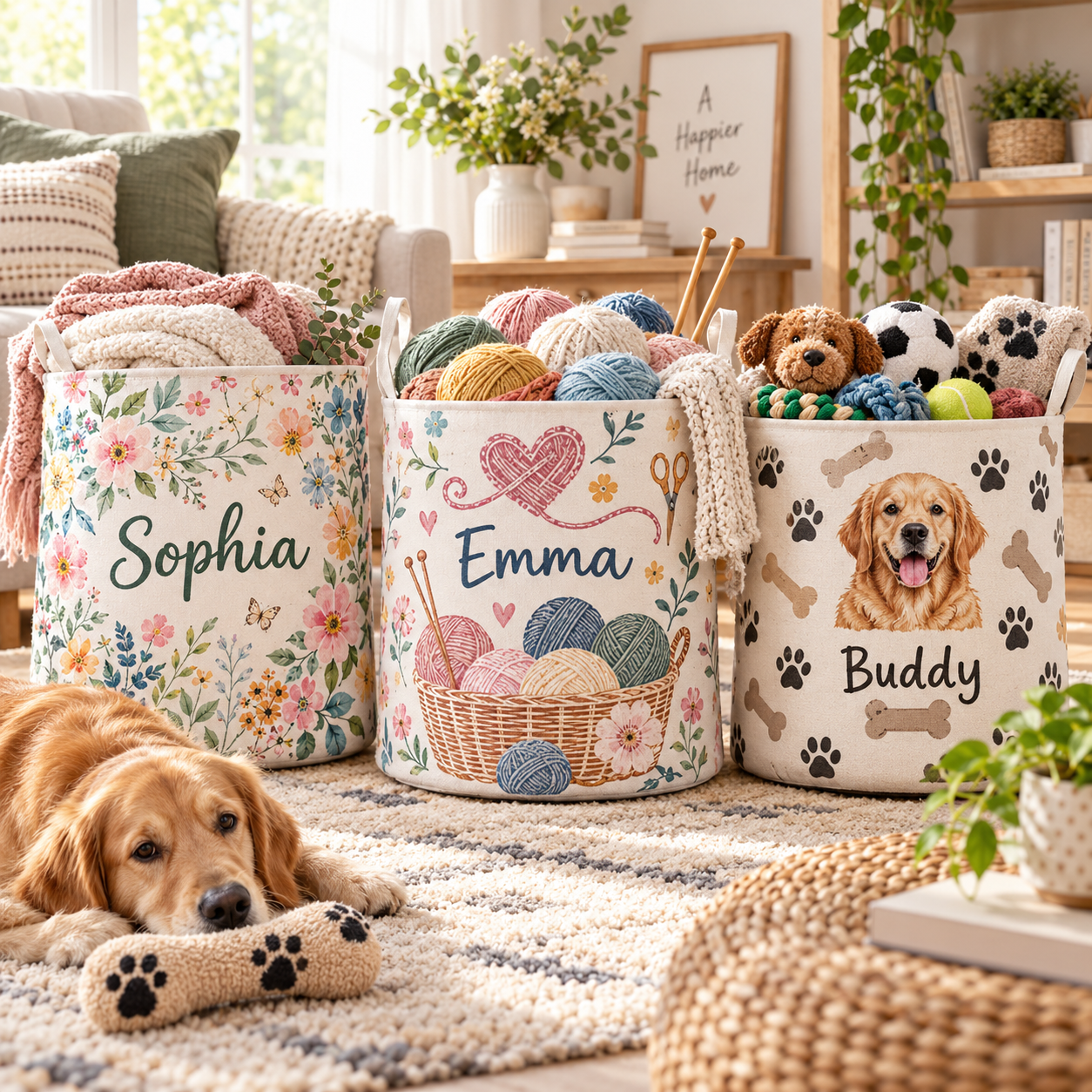 Personalized basket designed as a meaningful gift
