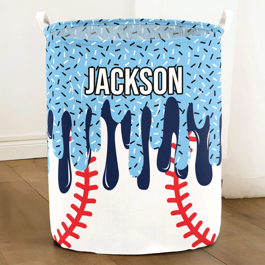 Icecream Drip Design For Baseball, Softball, Soccer, Football, Basketball, Hockey Lover - Personalized Basket