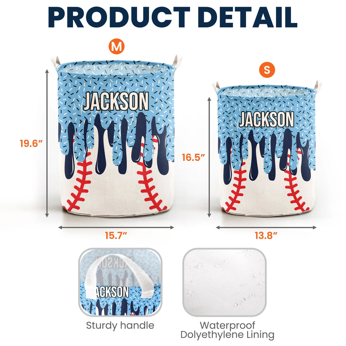 Icecream Drip Design For Baseball, Softball, Soccer, Football, Basketball, Hockey Lover - Personalized Basket