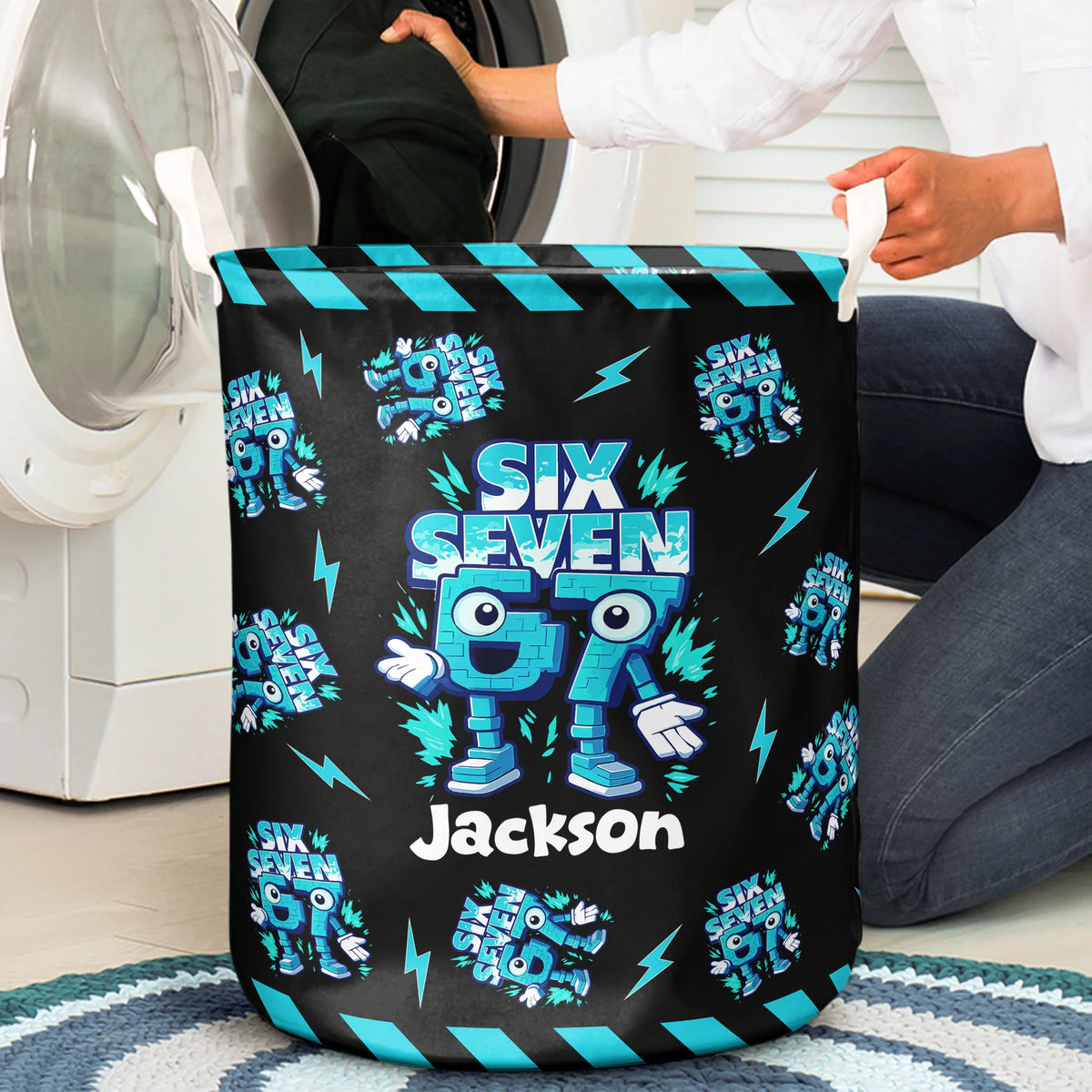 Brainrot Six Seven Kid Gaming - Personalized Basket