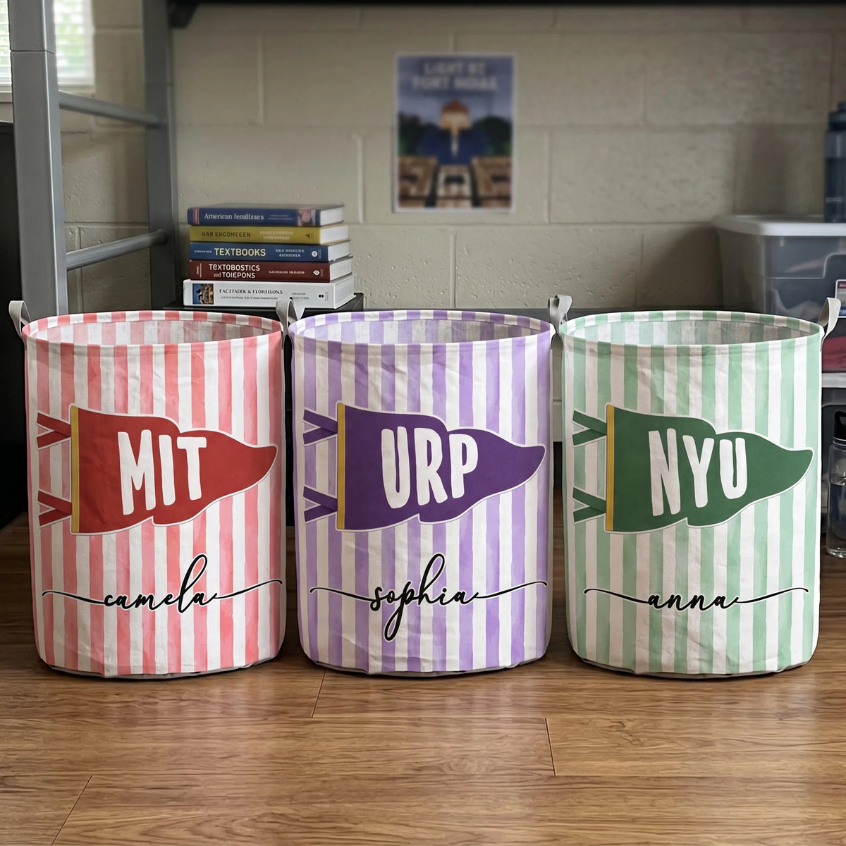 Custom School Pennant Flag - Personalized Basket
