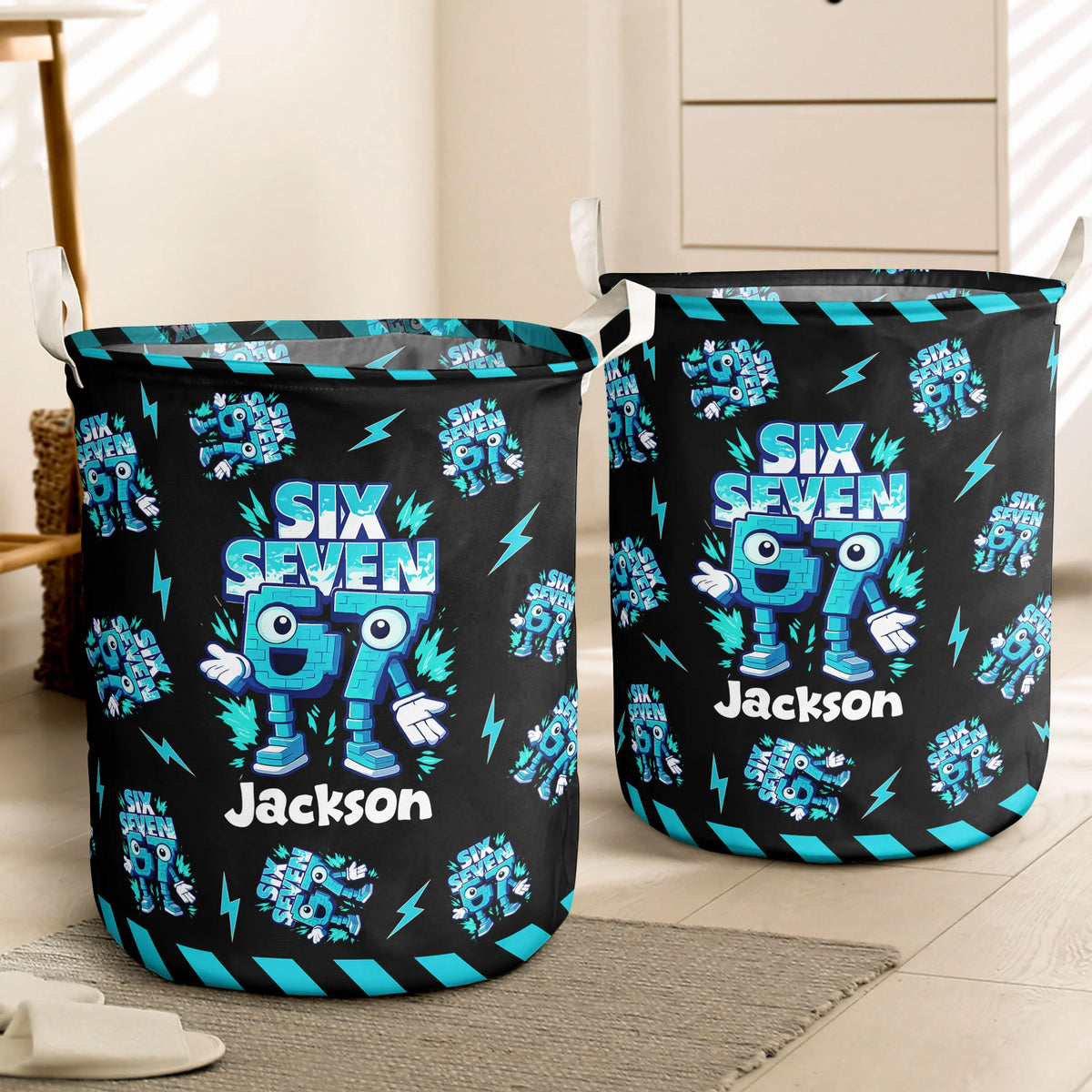 Brainrot Six Seven Kid Gaming - Personalized Basket