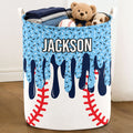 Icecream Drip Design For Baseball, Softball, Soccer, Football, Basketball, Hockey Lover - Personalized Basket